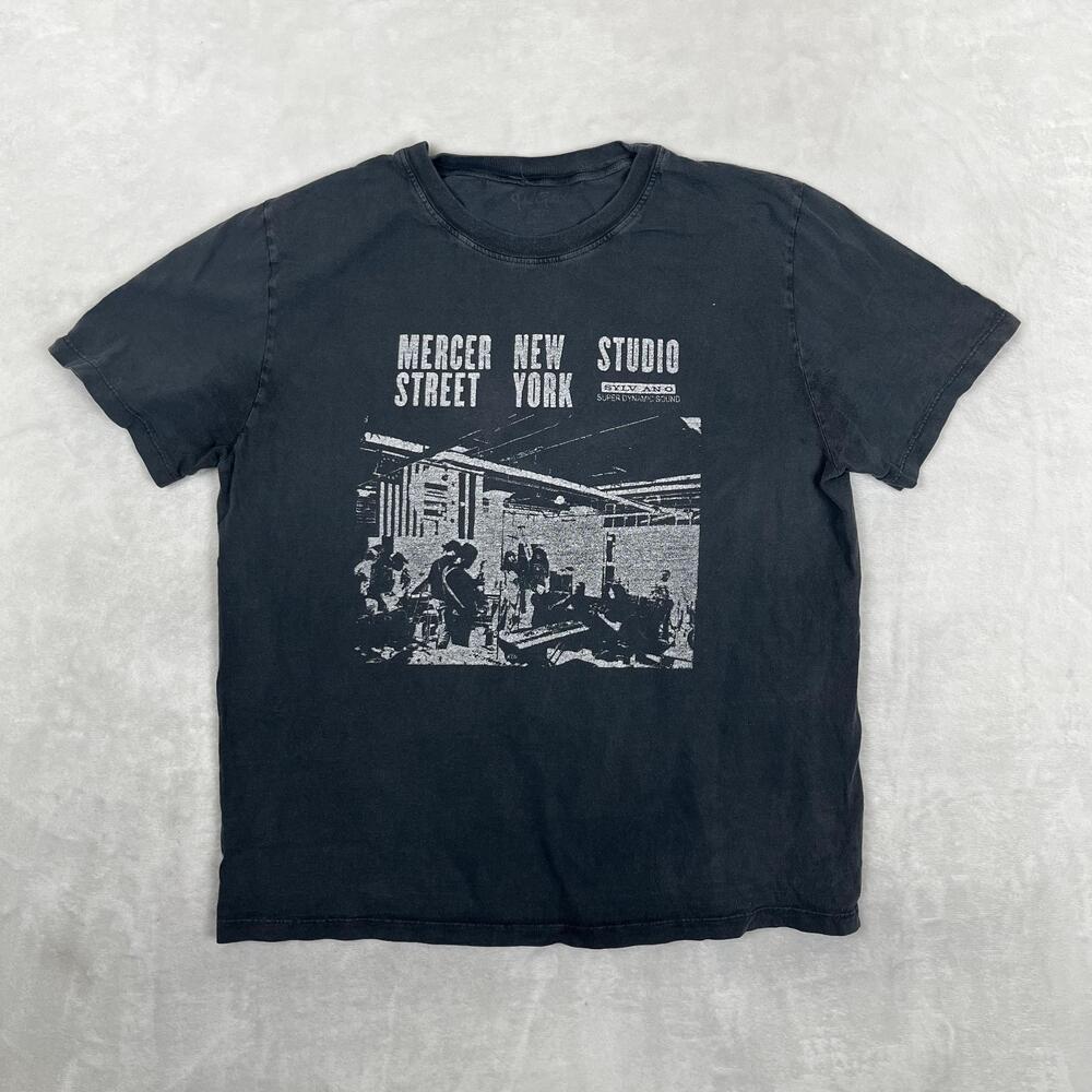 John Galt Brandy Melville Graphic Tee OS Black Mercer Street New York Studio